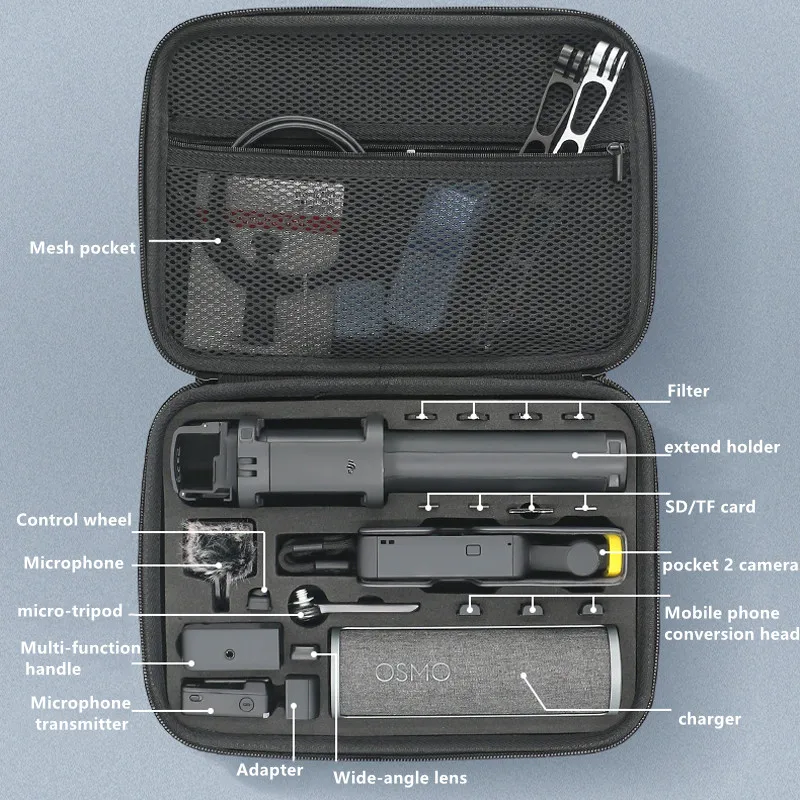 Camera Accessories Action Camera Accessories Handheld Gimbal Accessories Osmo pocket 2 bag Portable case Spare parts Storage box waterproof anti-seismic for dji osmo pocket 2 camera