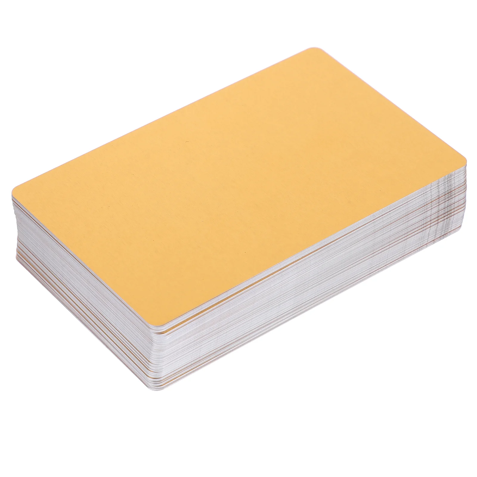 100 Pcs Sublimation Business Card Aluminum Plate DIY Blank Cards Name Metal Blanks Smooth