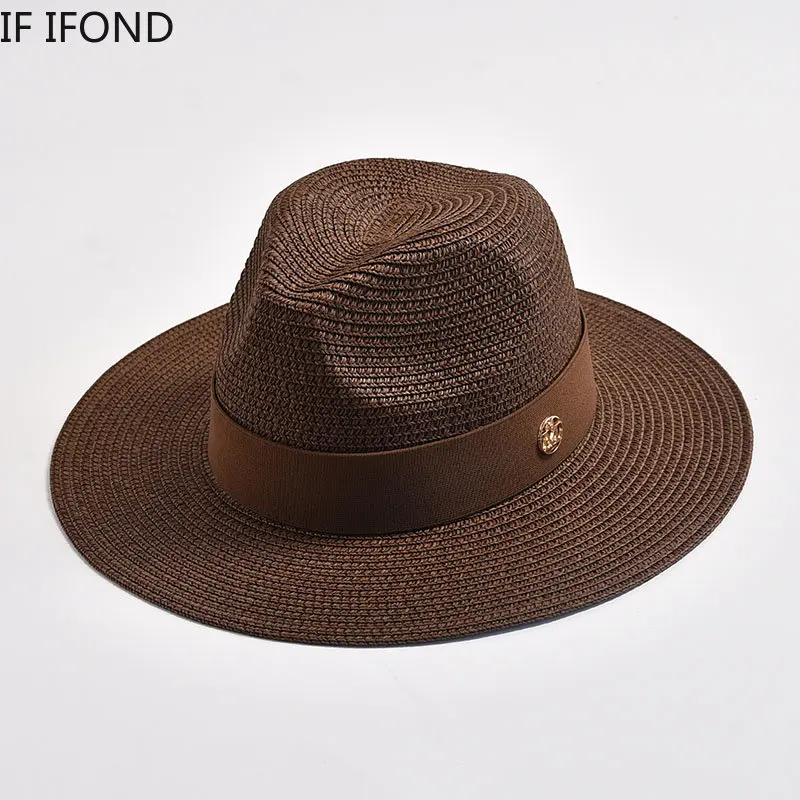 Straw Hats for Women Men Panama Travel Beach Sun Hat