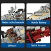 2081pcs Military WW2 Bismarck Battleship Large Boat Cruiser Model Weapon Building Blocks MOC Warship Set Toys for Children Gifts 4