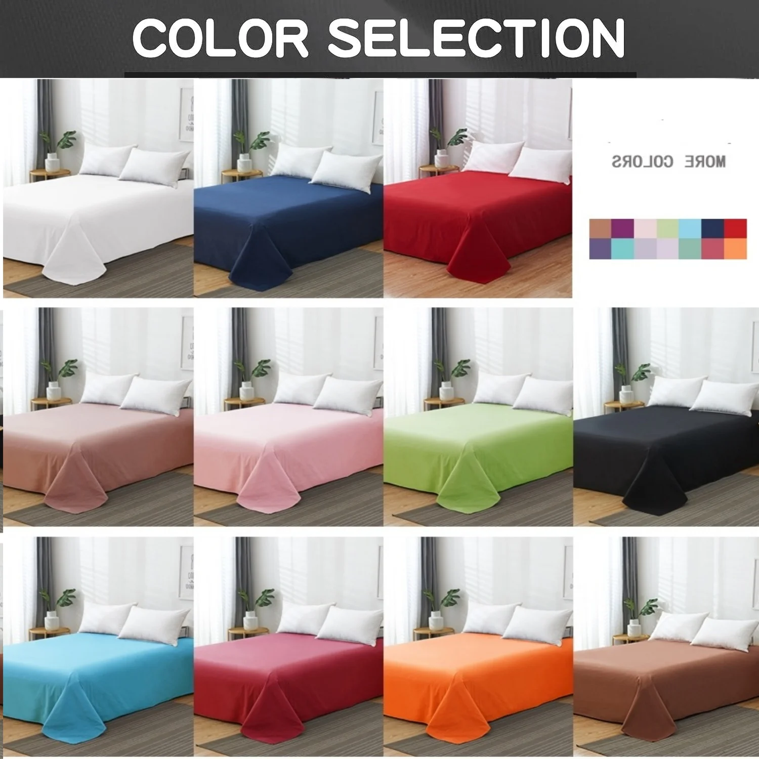 1 piece bed sheets pure white hotel bed sheets  single and double home use 5