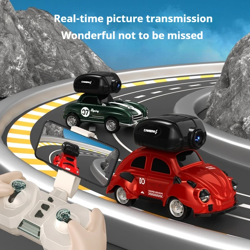 Rc Cars Mini 1:60 Remote Control Car Racing Car Drift Real Time Transmission Camera 2.4g Wireless Fpv Toy Children Gift Custom 3