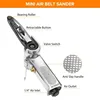3/8 Inch Mini Air Belt Sander with Sanding Belts Heavy Duty Pneumatic Sanding Buffing Tools Air Angle Grinding Machine 330x10mm 3