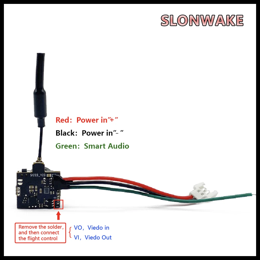 Caméra FPV AIO 5.8G 1200TVL 48CH 200mW VTX pour Drone RC