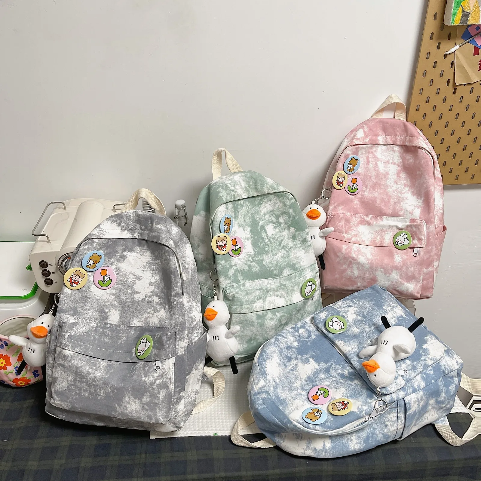 

2023 New Waterproof Nylon Women Backpack Korean Japanese Fashion Female Students Schoolbag Retro Simple Sense Girls Travel bag