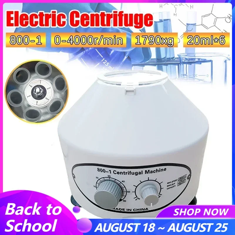 800-1 Laboratory Electric Laboratory Medical Practice Machine Supplies PRP PRF Plasma 4000rpm 1790xg Desktop Centrifuge
