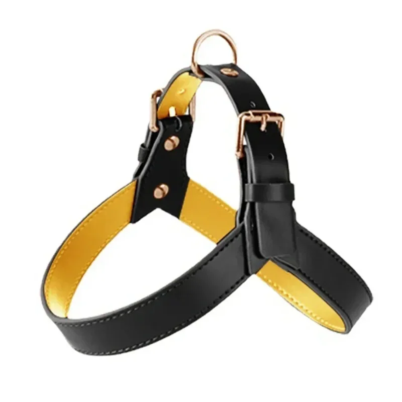 

PU Leather Dog Harness Chest For Dog Vest Breast-Band For Small Medium Large Dogs Walk Outdoor Pet Accessories For Animal