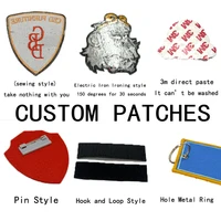Buy Custom Your Own Design Patches Embroidery Iron on Brand Name Military Woven Printed Badges Hook and Loop Patch for Clothing Online - Image 2