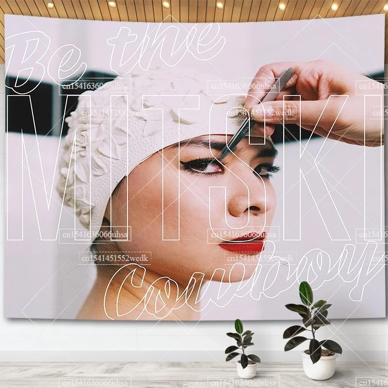 

Mitski Be The Cowboy Puberty Posters Music Album Cover Hippie Tapestry Aesthetic Wall Art Wallpapers Room Decoration Tapestries