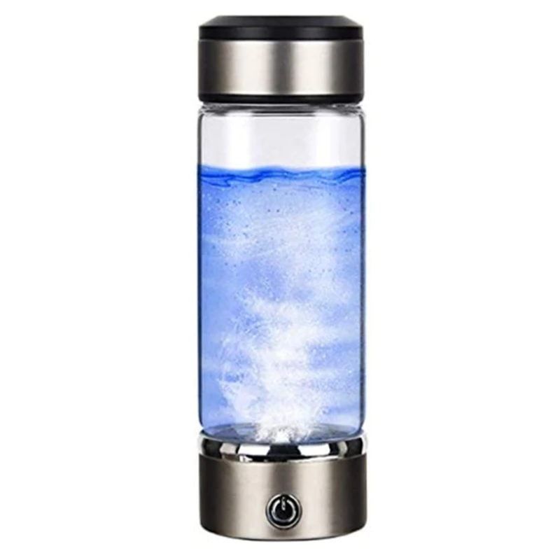 

Portable Hydrogen Water Cup USB Rechargeable Ionized Water Generator, Glass Hydrogen Water Generator Bottle Health Cup