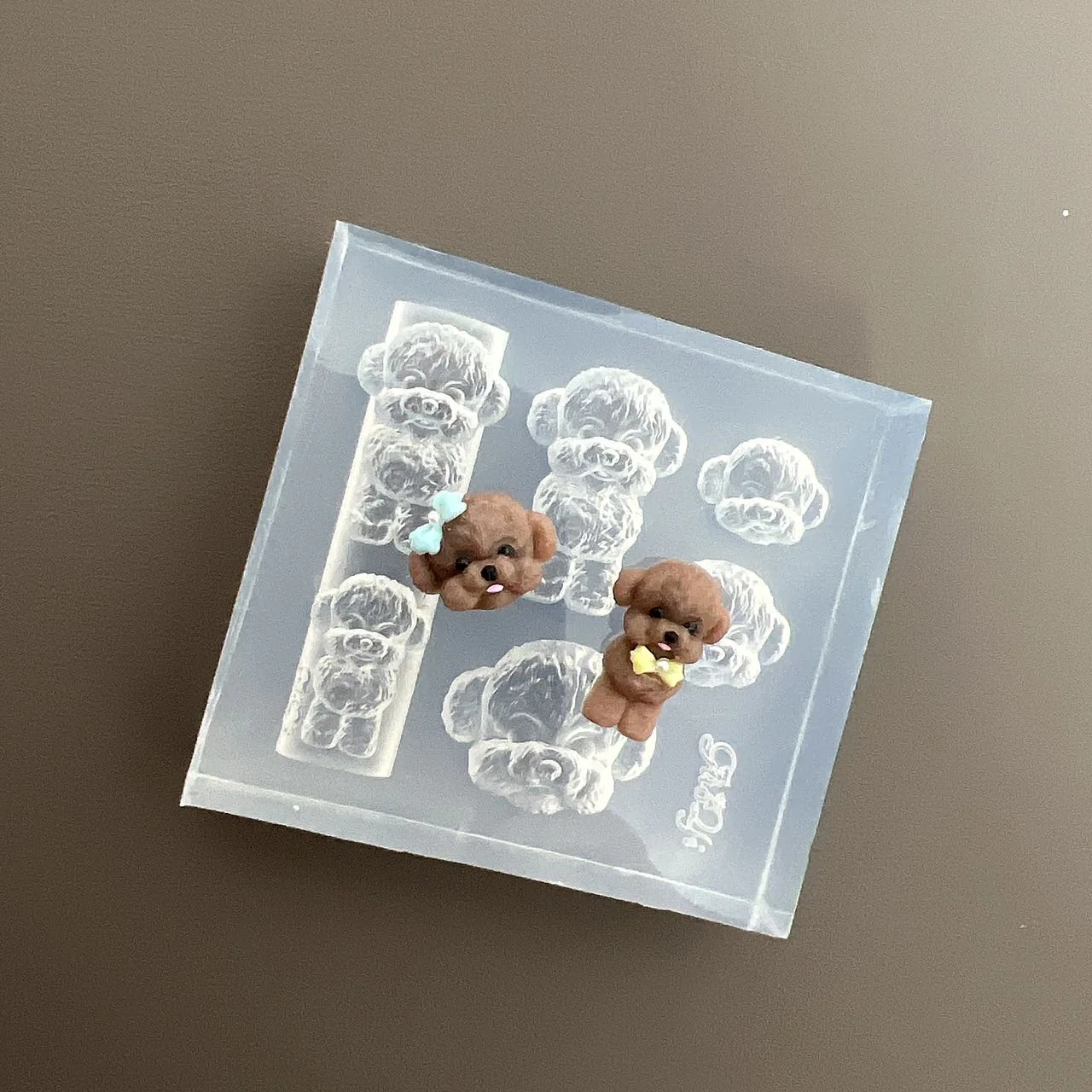 Description Picture 2 of item1pc Cute Dog Cat Bear Butterfly  3D Acrylic Mold Nail Art Decorations  Nails DIY Design Silicone Nail Art Templates Nails  Mold