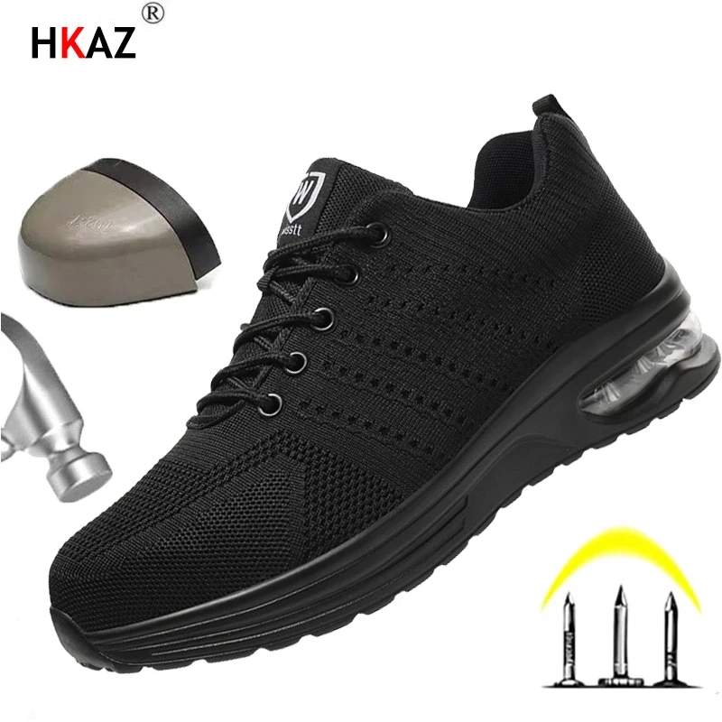 Men's Safety Boots Steel Toe Cap Anti-smash Work Sneakers Indestructible Work Boots Hiking shoes