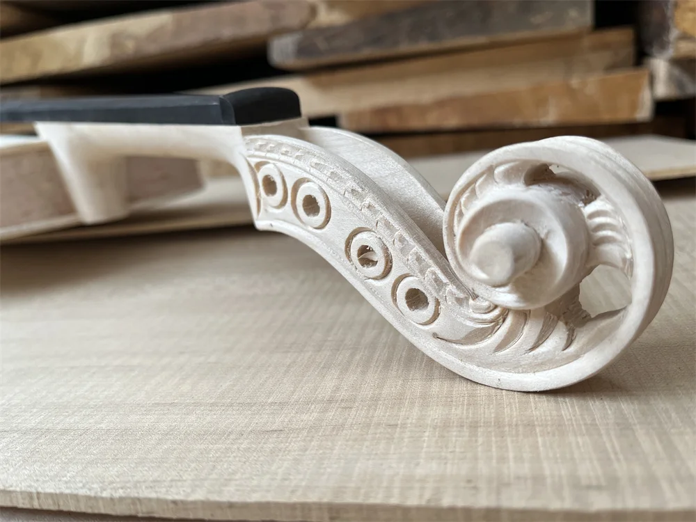 DIY VIOLIN White Violin Kit Violin without varnish fiddle Nice Carved 4/4 Cкрипка 4/4 كمان 바이올린 NO Case NO BOW