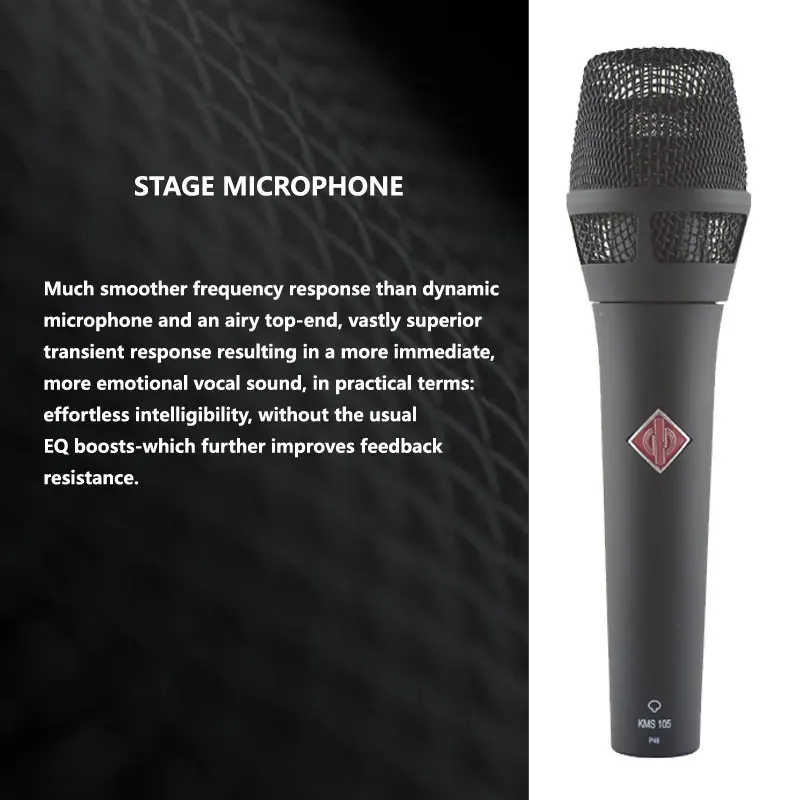 Free Shipping Top Quality KMS105 Handheld Vocal Condenser Microphone condensador microfone gaming mic kms105