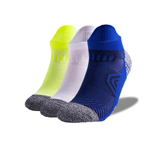3Pairs/Lot Coolmax Cotton Socks Man Women Sport Running Sock Cycling Riding Bicycle Bike Football Breathable Basketball Sox greenwhitedblue