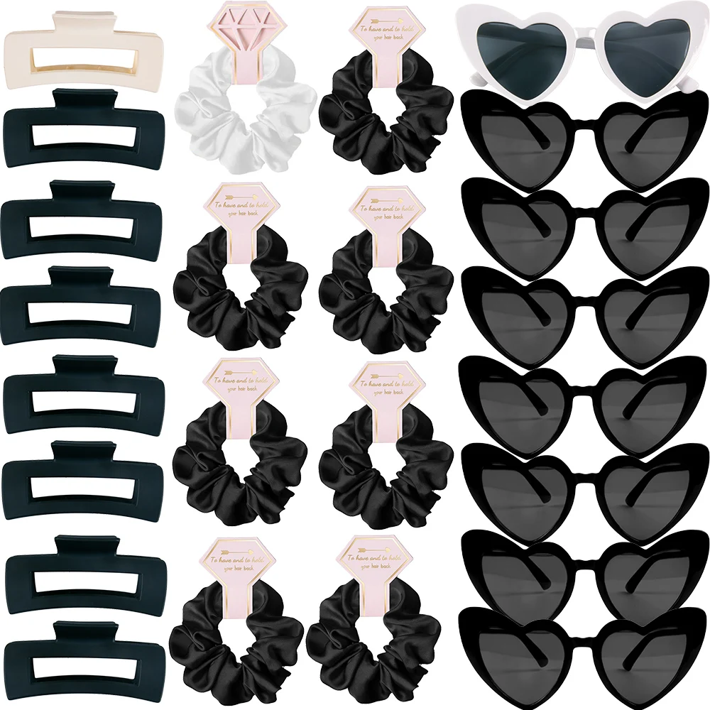 Herz Sonnenbrille Und Haaraccessoires Set Für Brautjungfern_voghion.com