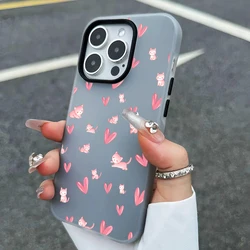 Adorable Cat Hearts Jelly 2 - in - 1 Phone Case Cover - Galaxy S23+ (Black)