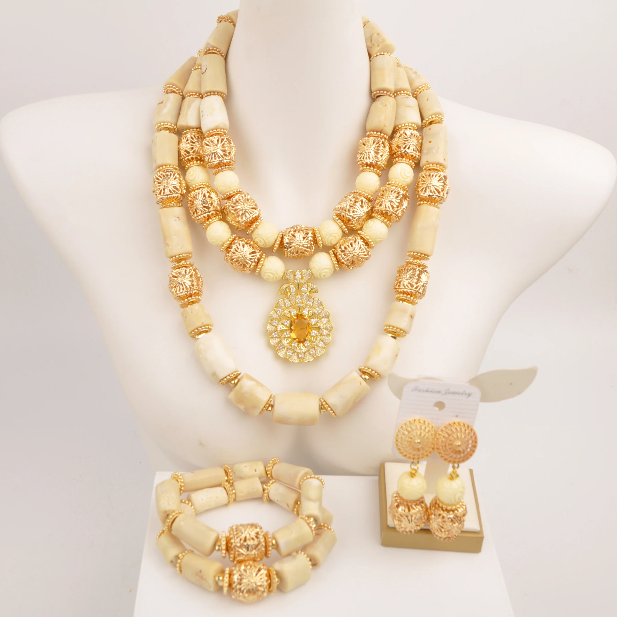 fashion-white-natural-coral-bead-necklace-african-wedding-bridal-jewelry-set