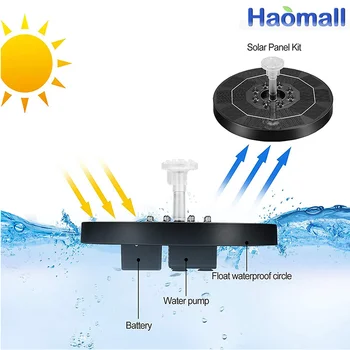 Outdoor Solar Water Fountain Floating Bird Bath Garden Pool Pond Waterfall Fountain Solar Panel Powered Water Pump - Image 4