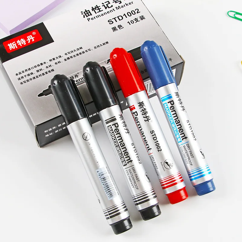 10pcs 고성능 영구 마커 타이어 페인팅용 속건성 방수 잉크 인사말 카드 낙서 예술 창작물