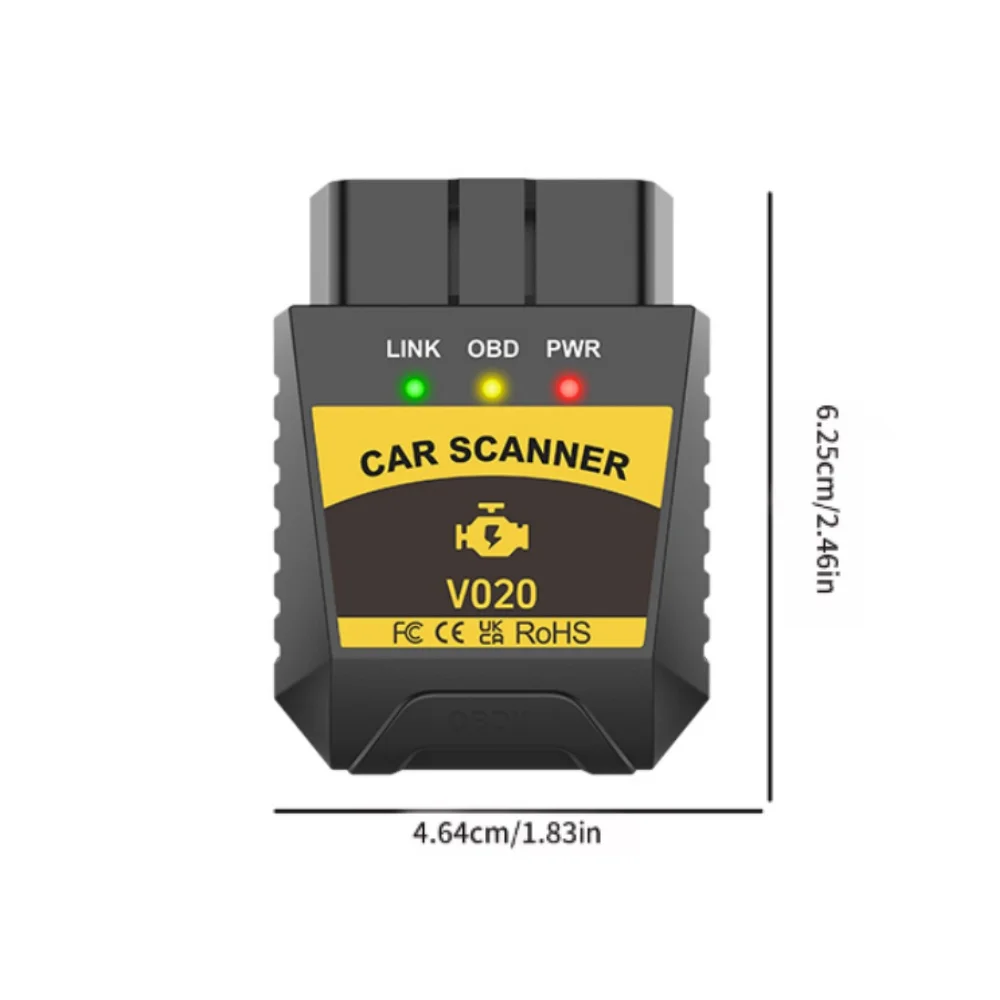 V020 Elm327 Bluetooth OBD2 Scanner for IOS/Android/PC ELM 327 Code Reader Clear Error Engine Car Fault Diagnostis Tool 6