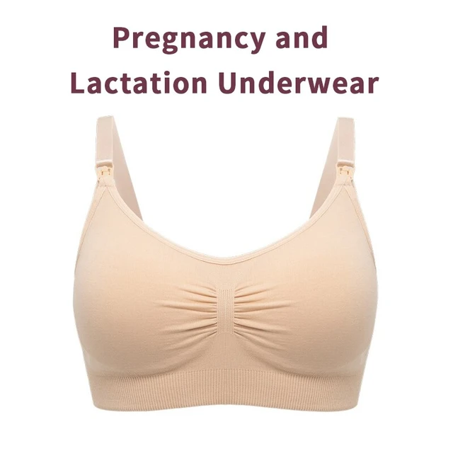 Nursing Bras for Breastfeeding Ultra Comfort Maternity Bra Smooth Pregnancy  Sleeping Bralette 