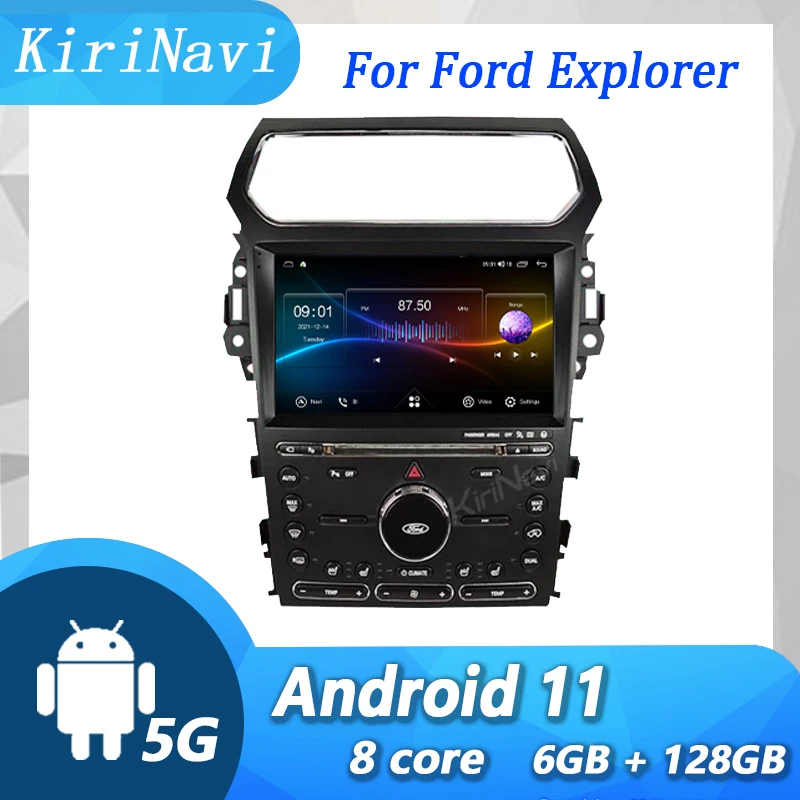 Автомагнитола Kirinavi Android 11 для Ford Explorer 2011-2019 автомобильный Dvd мультимедийный плеер