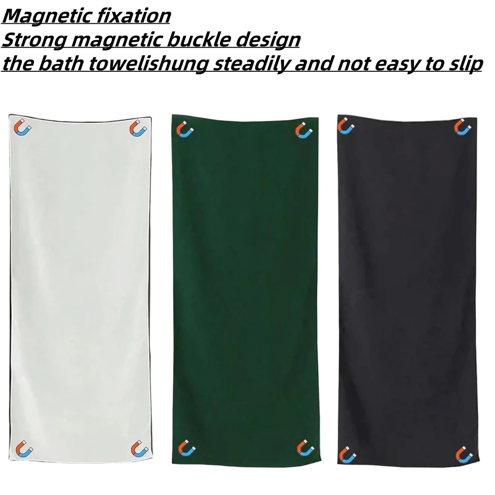 Multifunctional Outdoor Magnetic Bath Towel Coral Fleece Portable Magnet Towels Quick-drying Beach Towel Bathroom Accessories