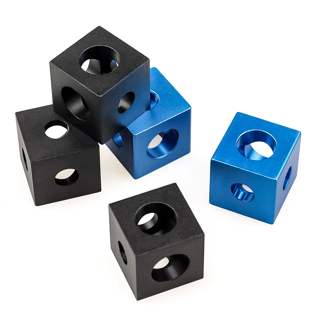 4Pcs Openbuilds Three Way Block Cube Corner 3 Way Connector 20*20*20mm for 20 series V-Slot/C-Beam Aluminum Extrusions Profiles furniture hardware angled furniture hardware angle connector