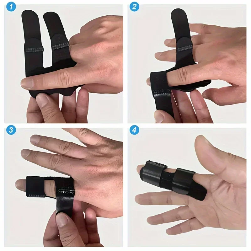 3/5pcs Ring Fingers Fixation Splint Socket Joint Dislocation Sprain Corrector Rehabilitation Support Straight Bending Protection