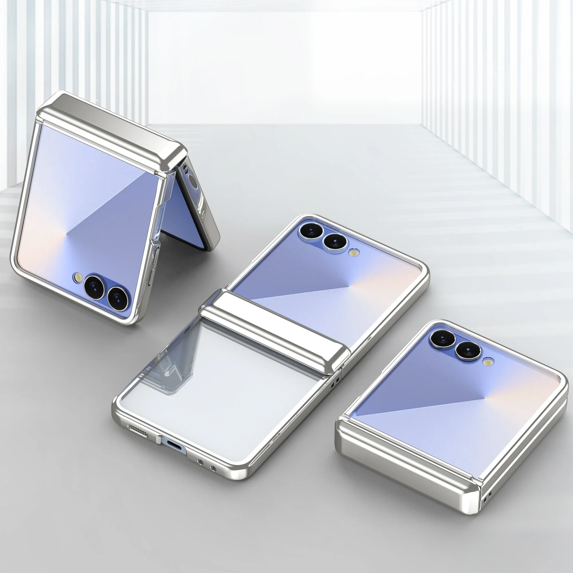 Electroplated Clear Phone Case with Hinge Protection