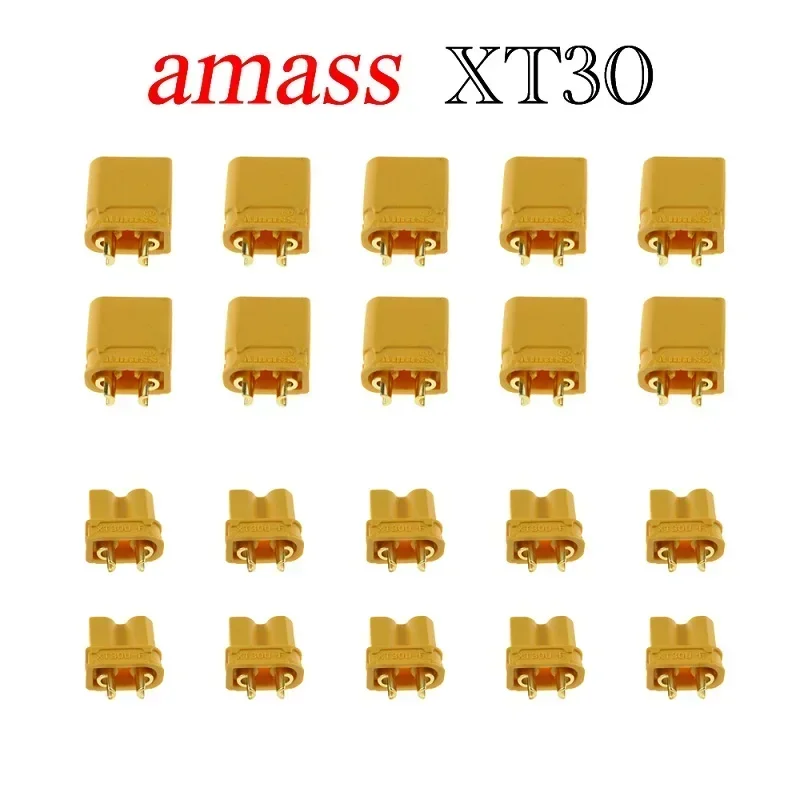 Mr. Stecker Modellbau - 2 Paia (4 Pezzi) Connettori Amass XT90S Antiflash Originali Con Cappucci, 90A Per RC