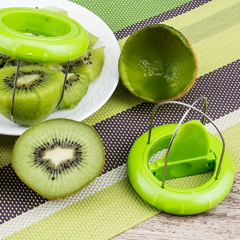 Fast Fruit Kiwi Cutter Peeler Slicer Kitchen Gadgets Stainless Steel Kiwi Peeling Tools Kitchen Creative Fruit Peeler