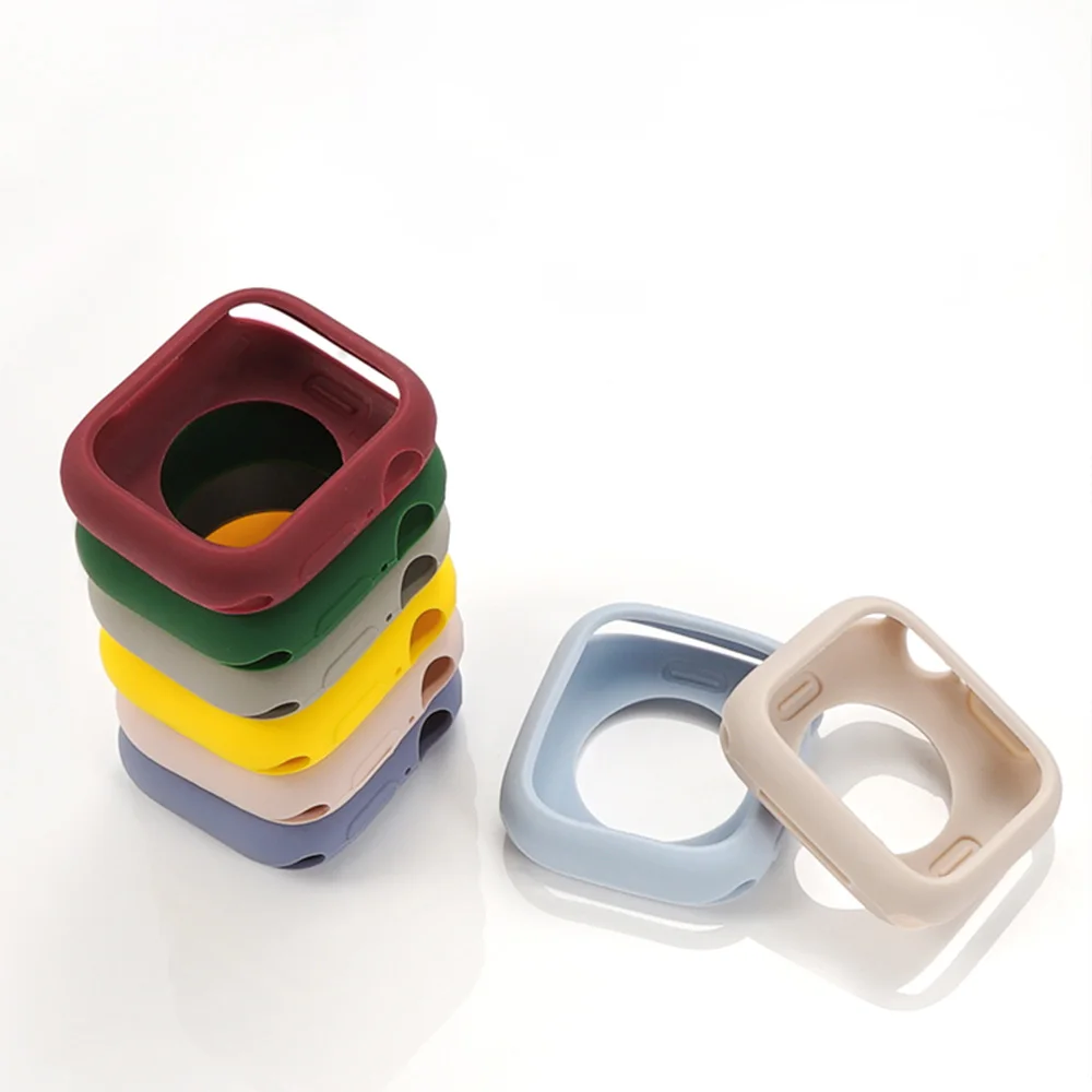 Silicone Protective Bumper Case for Apple Watch Accessories