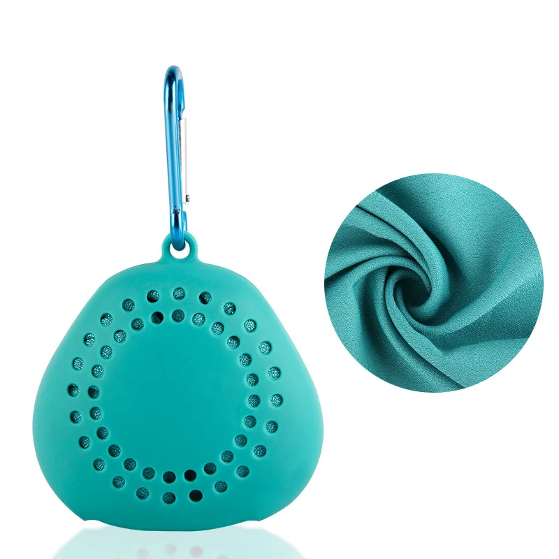 Microfiber Towels Quick Drying Sports Instant Cooling Ice Towel Portable Outdoor Travel Fitness Running Towel Silicone Case