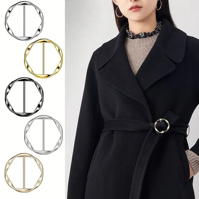 5pcs Metal Round Circle Clip Buckle Shawl