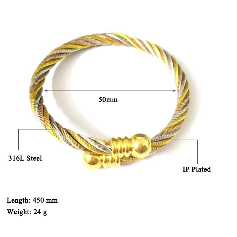 FairLadyHood Gold Bangle Bracelet 2018 New Charm Bangle Bracelets Women Bangles Gold/Silver Color/Rose MIX Color Bracelet 2