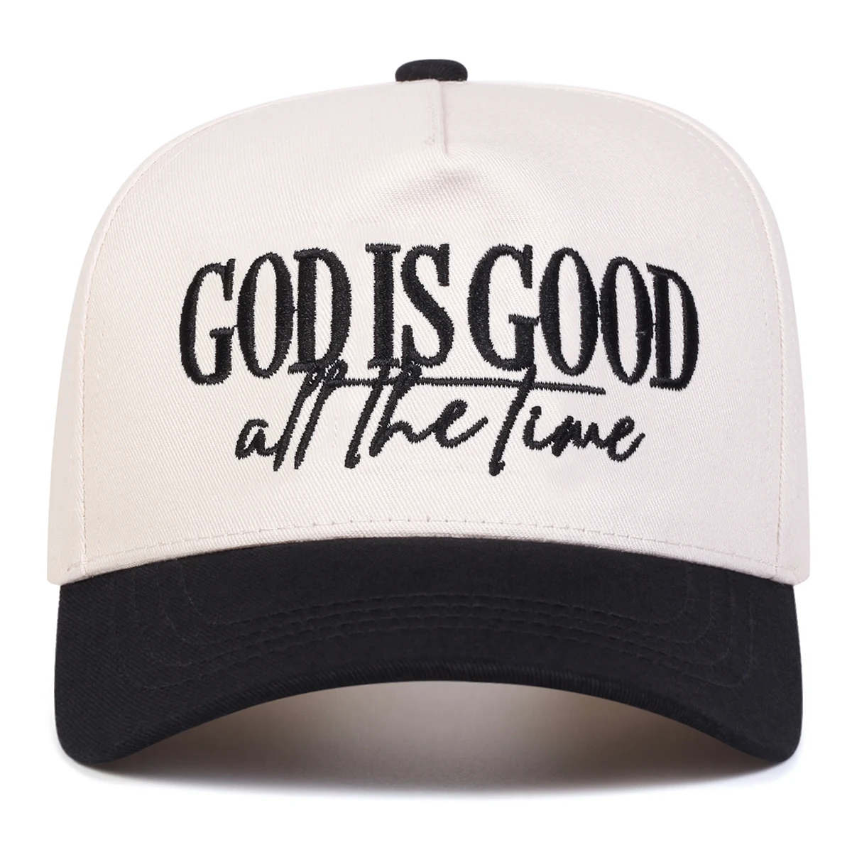 Unisex-Baseballmütze mit Stickerei „GOD IS GOOD ALL THE TIME“, für Frühling und Herbst, für den Außenbereich, verstellbar, Freizeitmütze, Sonnenschutzmütze, Sportmütze – Detail 2