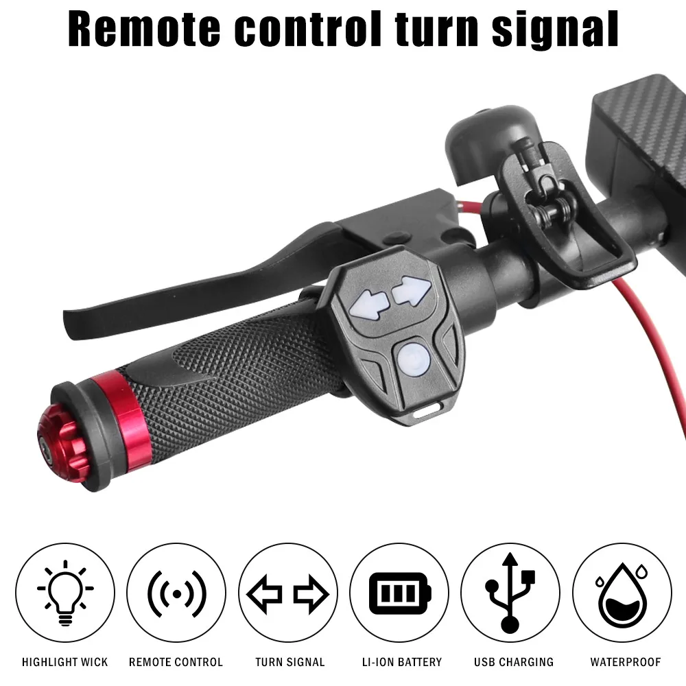 Scooter Tail Light Wireless Waterproof Smart Remote Control Turn