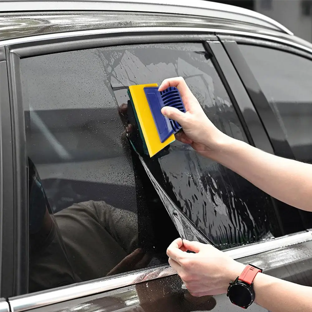 Silicone Scraper For Car Glass Rubber Squeegee Tool TPU Film Glass Water Wiper Mirror Cleaning Access