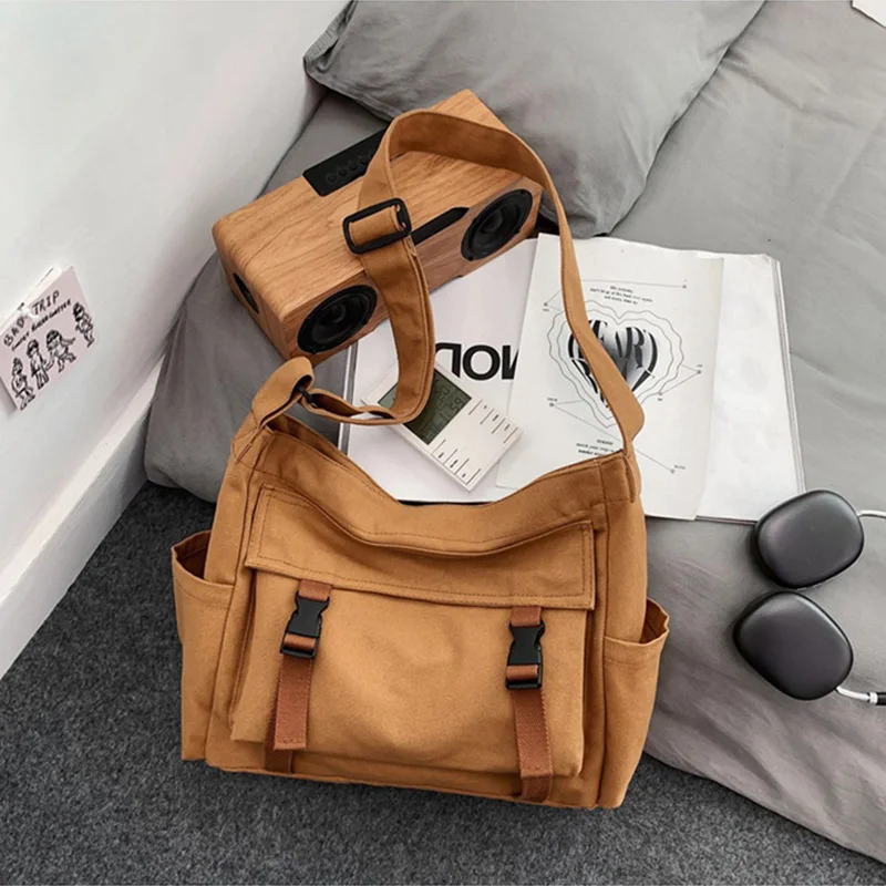 

Retro Canvas Messenger Bag Men's Large School Crossbody Bags Vintage Satchel Girls Handbag Teenage Travel Shoulder Bag XA307C
