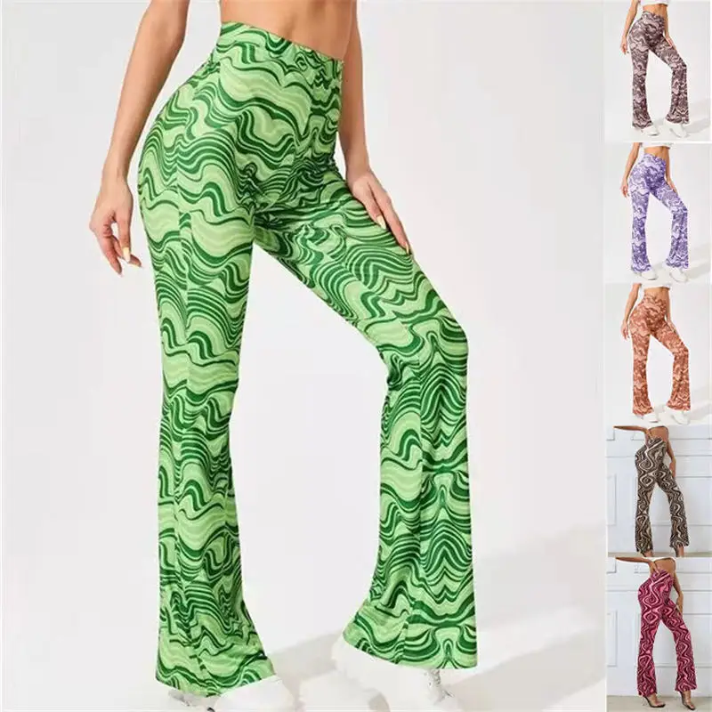 

Women Running Pants Bell-bottom Yoga Workout Fitness Sports Gym Hiking Clothes Women's Flare Bottoms Trousers For Female 02