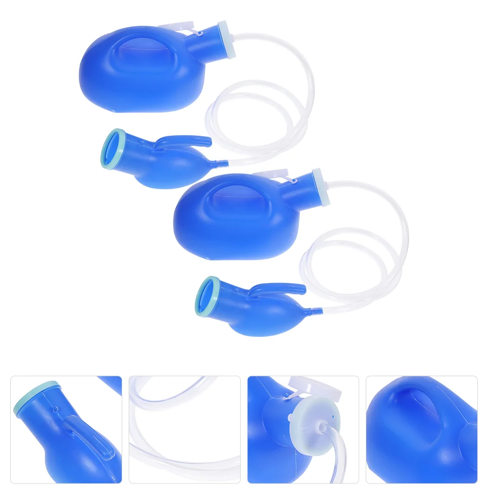 

2pcs Men Urinal Plastic Urinal For Men Plastic Urine Pot Men Used Pee Pot Urinal With Tube