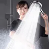 15CM Big Panel High Pressure Large Flow Shower Head Black 3 Modes Water Saving Spray Nozzle Rainfall Shower Bathroom Accessories 4