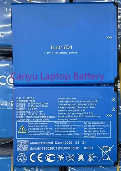 100% Batteria Del Telefono Alcatel One Touch Tli017D1 1850Mah