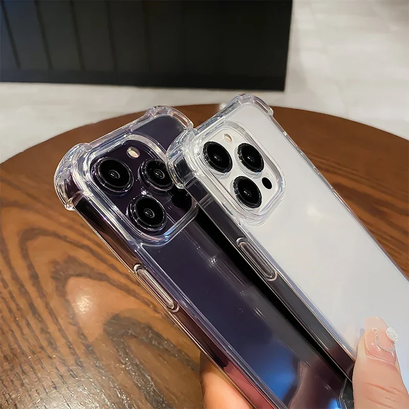 耐衝撃透明電話ケース iphone 15 14 11 プロマックス 13 12 ミニ