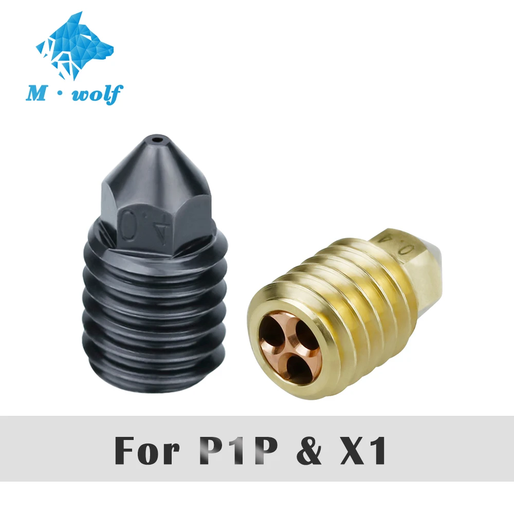 

3D Upgraded Lab Hot-End Hardened Steel Nozzle High Temperature Resistance 500°C, Compatible for X1 and P1P