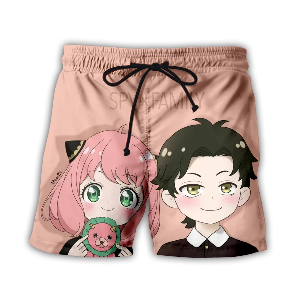 Spy X Family Anime Shorts Men Kawaii Short Pants Fashion 3d Print Summer Beach Board Shorts Women Casual Harajuku Streetwear