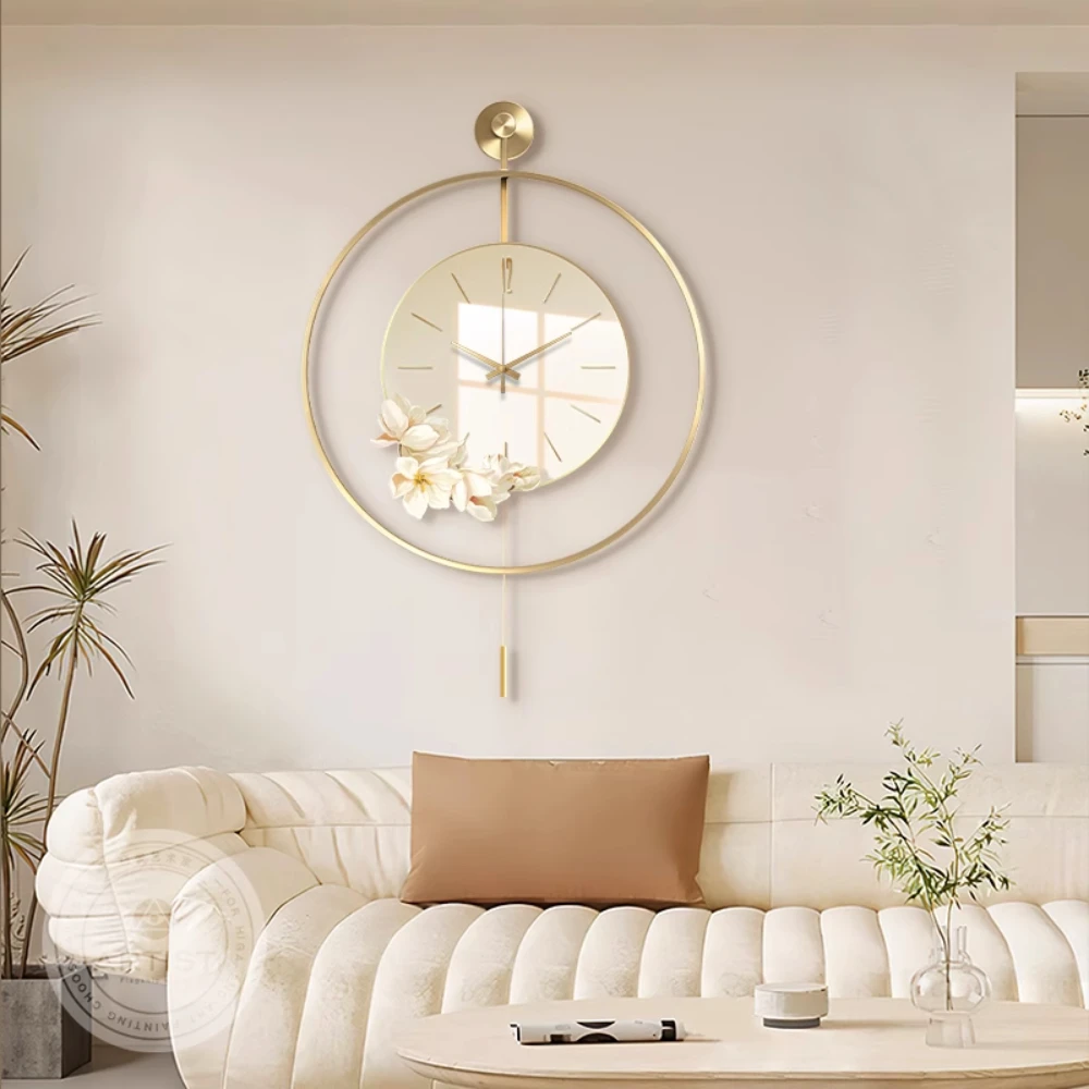 Nordic Design Wall Clocks Living Room Modern Luxury Style Wall Clocks Metal Quiet Reloj De Cocina De Pared Home Accessories