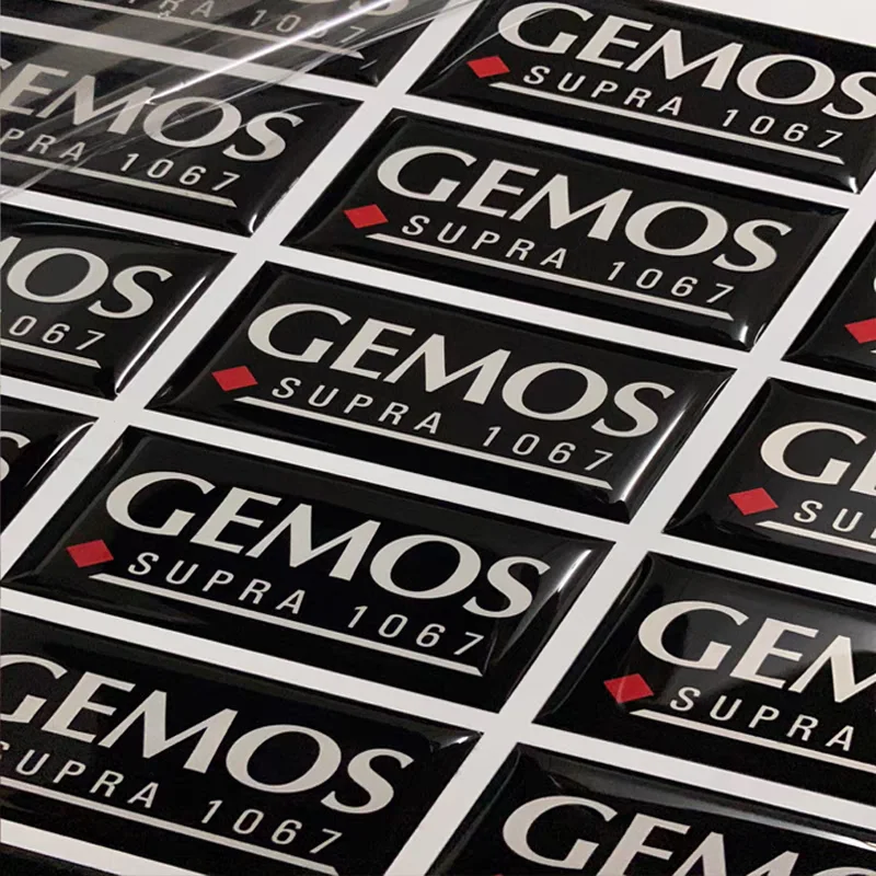 맞춤형 투명 3D 돔 송진 스티커, 인쇄 방수 자체 도장, 원형 직사각형 크리스탈 라벨